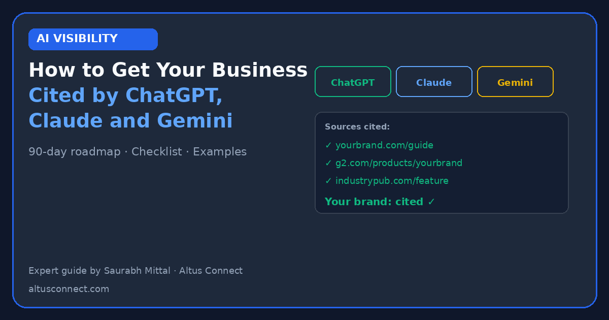 How to Get Your Business Cited by ChatGPT, Claude and Gemini — featured image